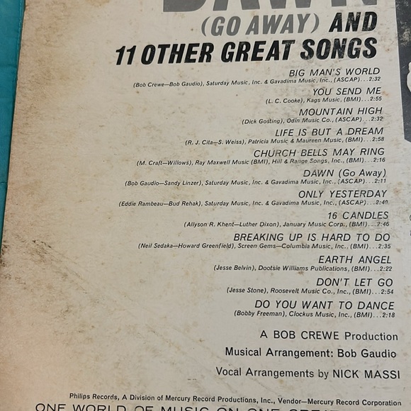 Dawn (Go Away) 4 Seasons vinyl album - Picture 5 of 7